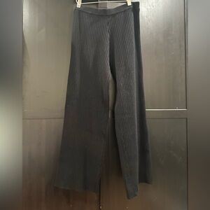 Victoria's Secret Luxe Ribbed Black Flare Pants